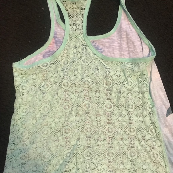 Tank top with see threw back size small teal color - Picture 3 of 3